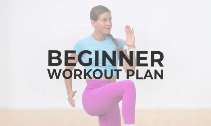 Beginner Workout plan bodyweight exercise example