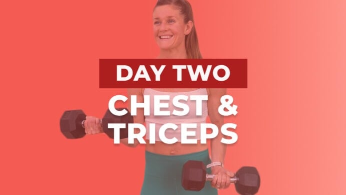 woman performing dumbbell arm exercise