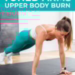 woman performing a push up