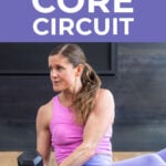woman performing part of core circuit from the mat