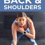woman performing push up as part of back and shoulder workout