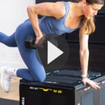woman performing back row as part of back and shoulder workout