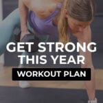 woman performing plank as part of full body workout routine