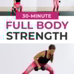 Full Body Workout with Dumbbells At Home pin for pinterest