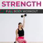 Full Body Workout with Dumbbells At Home pin for pinterest