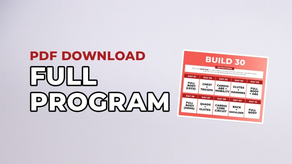 Calendar of 2 weeks of muscle building workouts