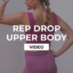 woman flexing as part of upper body workout for women